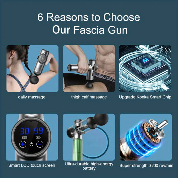 Portable Fascia Gun – Deep Tissue Vibration Massage Tool