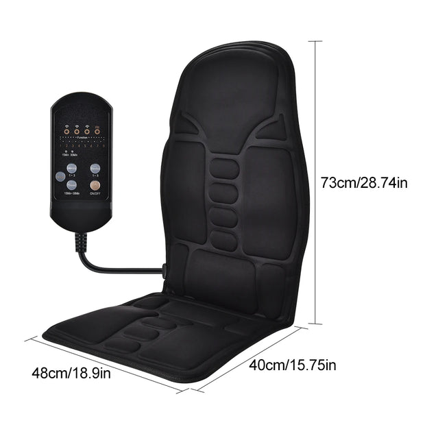 Electric Heating & Vibrating Massager Chair Pad