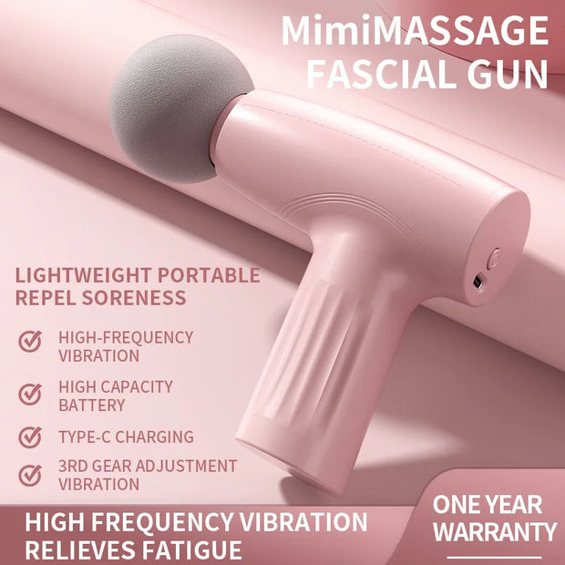 Mini Pink Massage Gun – Deep Tissue Handheld Therapy Tool