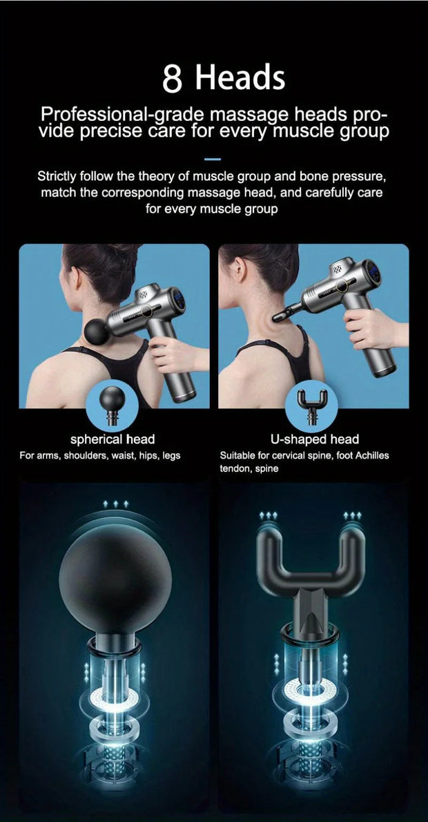 Portable Fascia Gun – Deep Tissue Vibration Massage Tool