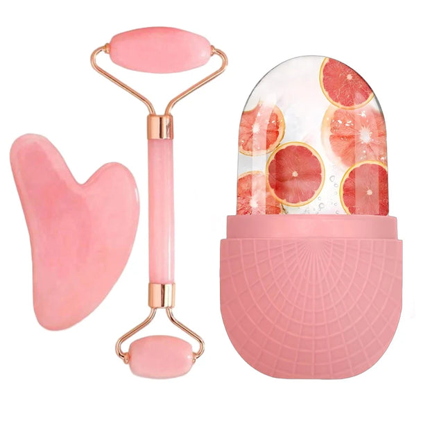 Three-Piece Ice Surface Roller Set – Facial Skincare & Massage Tools