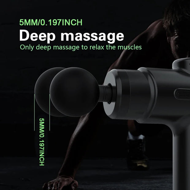 Electric Massage Gun – Deep Tissue Facial & Body Massager (8 Heads)