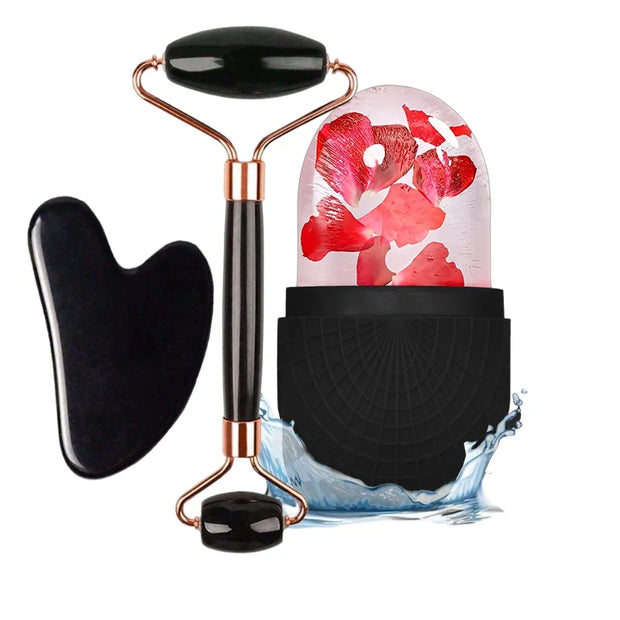 Three-Piece Ice Surface Roller Set – Facial Skincare & Massage Tools