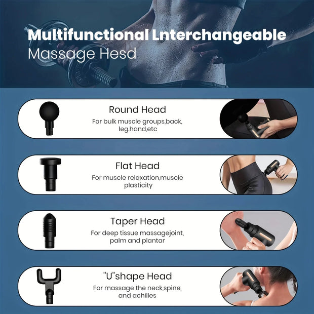 Portable Fascia Gun – Deep Tissue Vibration Massage Tool